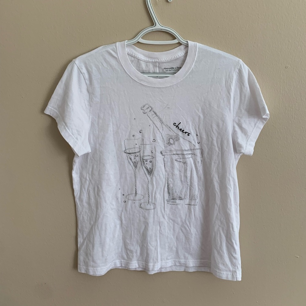 Abercrombie cheers champagne crew neck t shirt